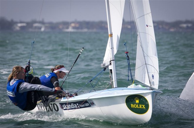 470-Women, Hannah Mills, Saskia Clark (GBR) - Miami OCR 2012 &copy;  Rolex/Daniel Forster http://www.regattanews.com
